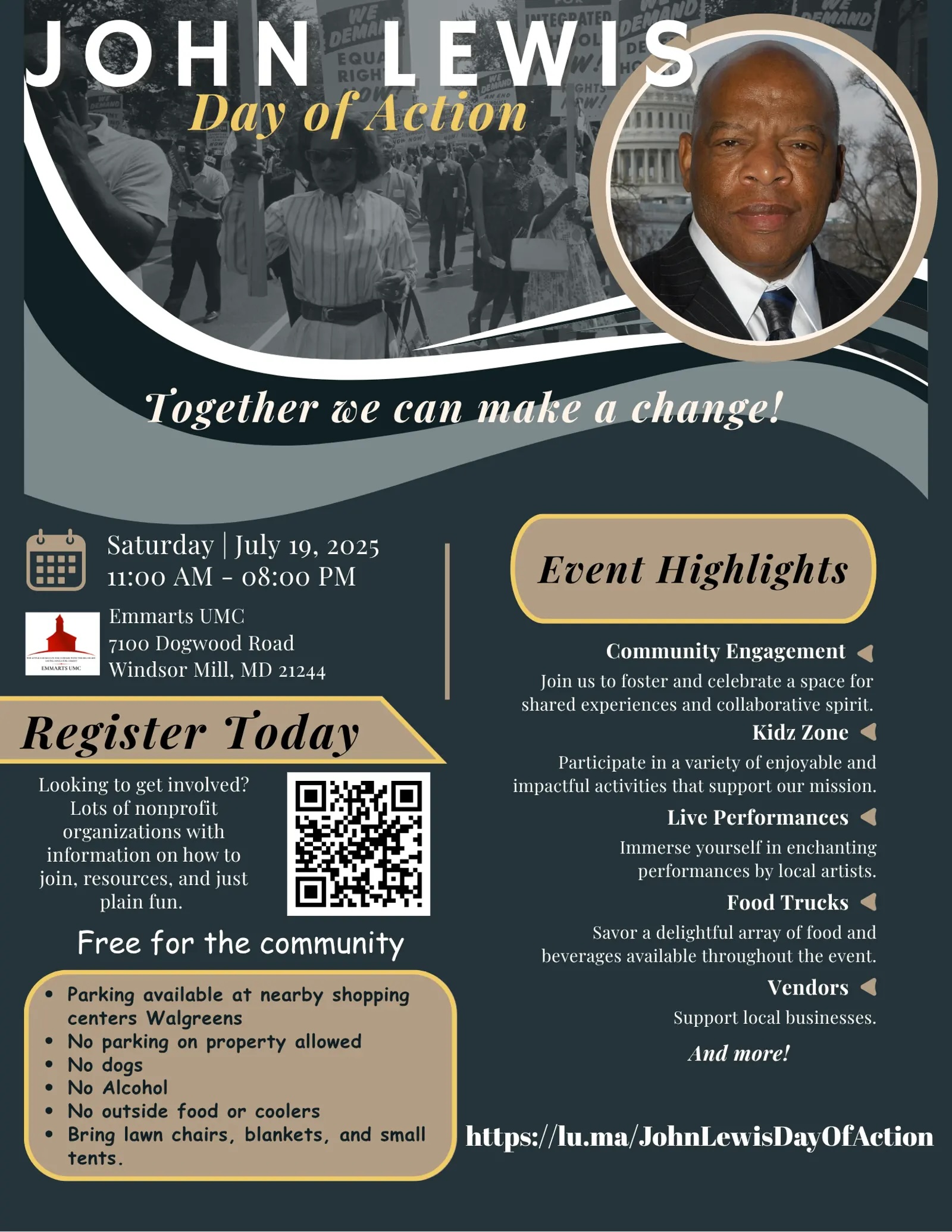Emmarts United Methodist Church Hosts John Lewis Day of Action in Windsor Mill July 19