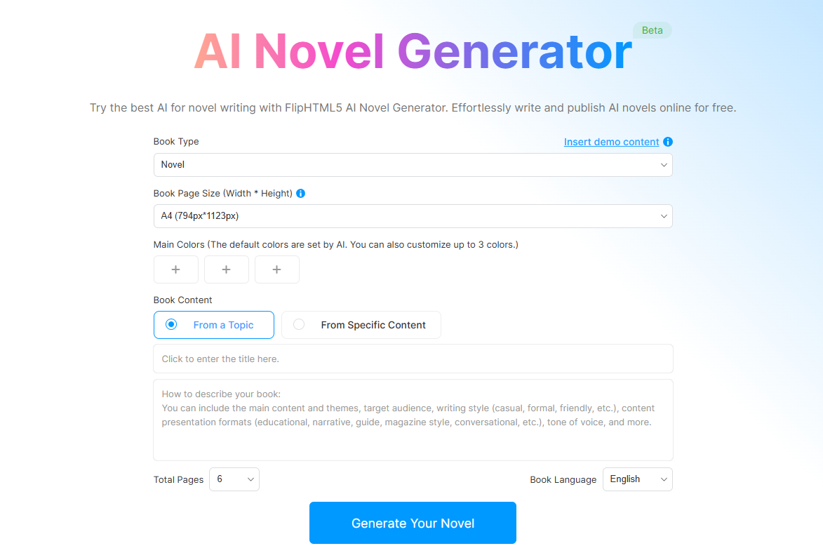 FlipHTML5 Launches a Novel Writing AI Tool for Innovative Novel Creation
