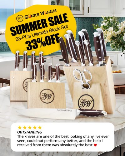 Gunter Wilhelm® Launches Powerful Summer Sale – 25% – 39% Off Premium Knife Sets and Kitchen Knives for a Limited Time