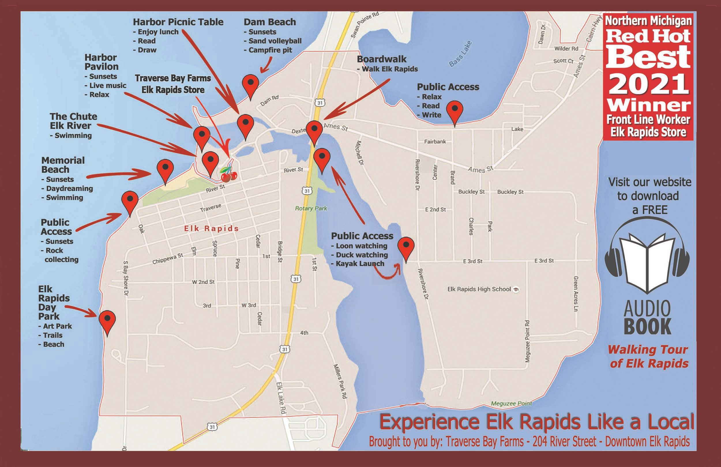 Traverse Bay Farms Upgrades Walking Tour Experience with New Audio Guide for Elk Rapids and Bellaire