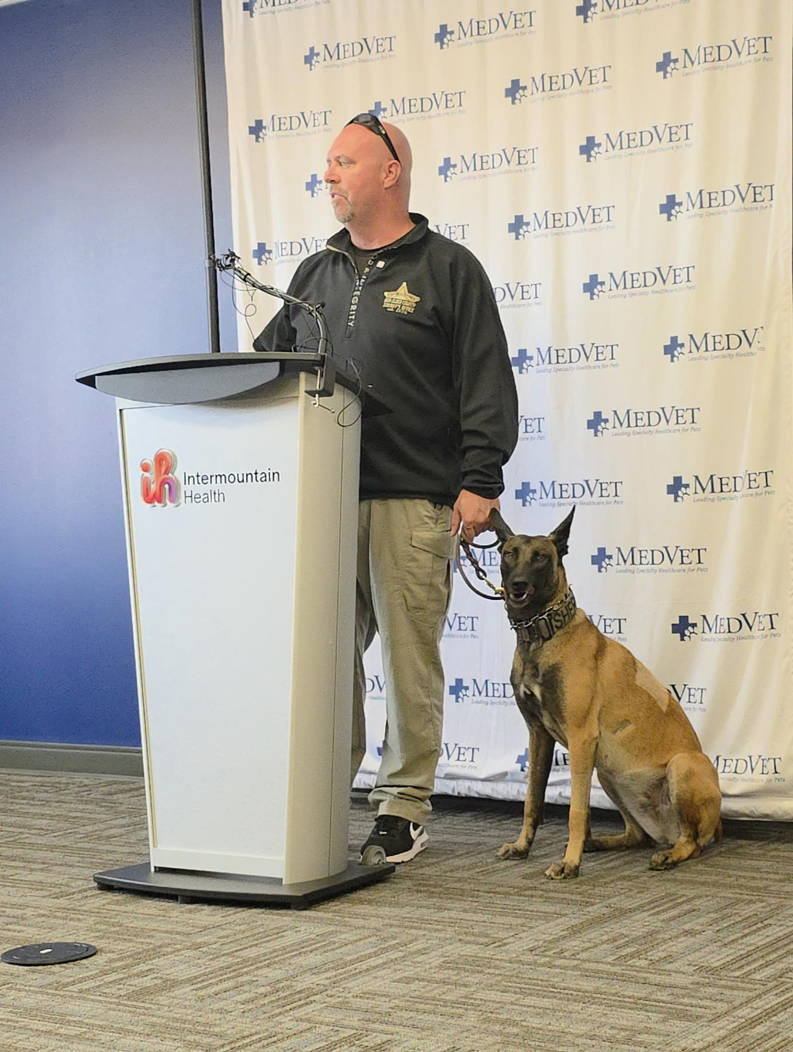Recently Injured Sheriff K9 and Partner Reunited with Intermountain Health Medical Transport Teams