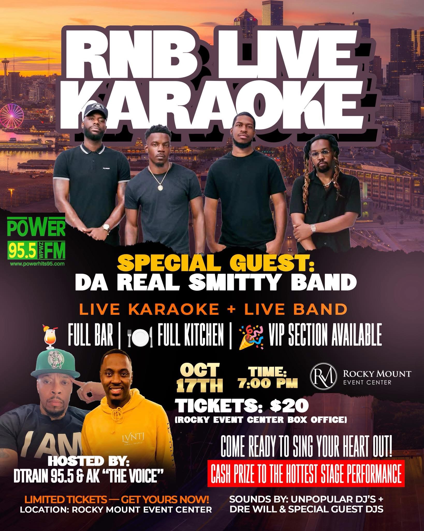 R&B Live Karaoke with Da Smitty Band to Deliver the Ultimate Live Music Experience