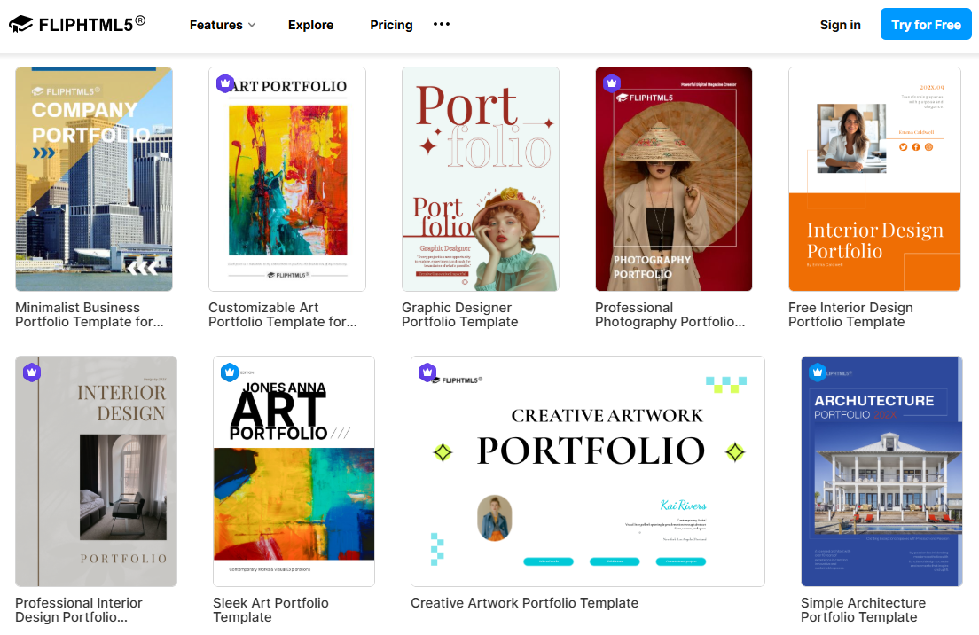 FlipHTML5 Offers Editable Portfolio Templates for Fast Portfolio Creation