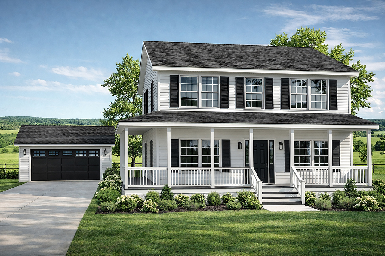 Associated Designs | Pine Hill Three-Bedroom Farmhouse-Inspired Floor Plan