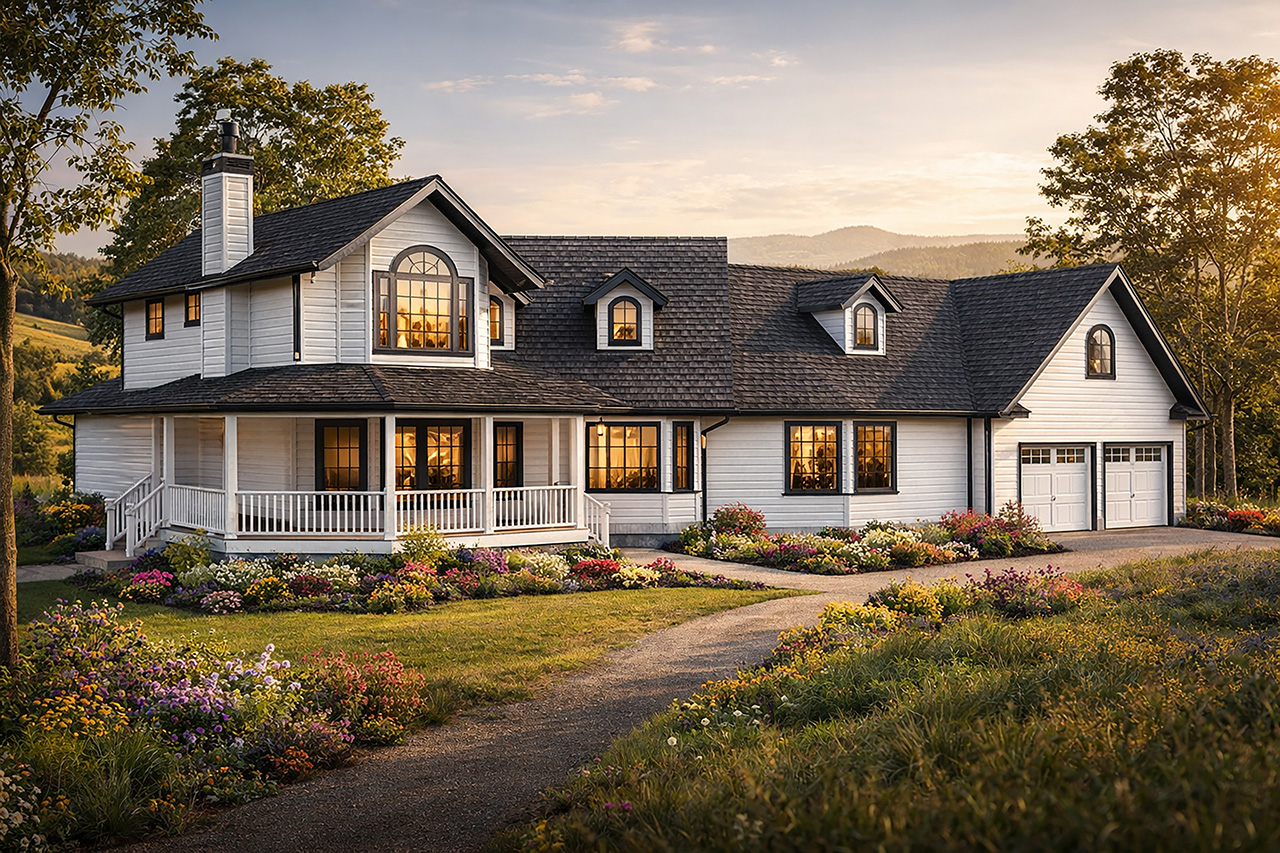 Associated Designs | Hayward House Plan Features Wraparound Porch and Vaulted Ceilings