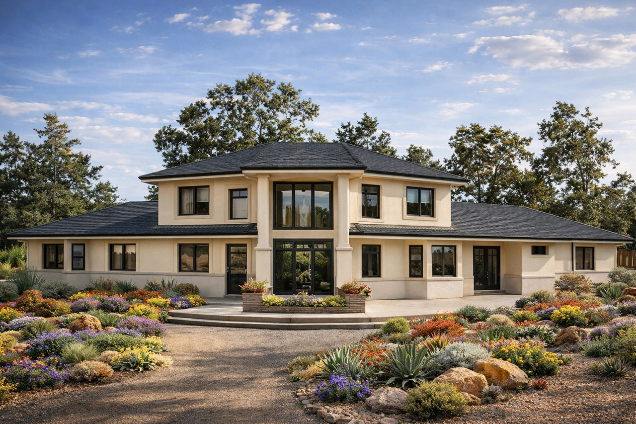 Associated Designs | Contemporary Mediterranean House Plan Designed for Scenic Living