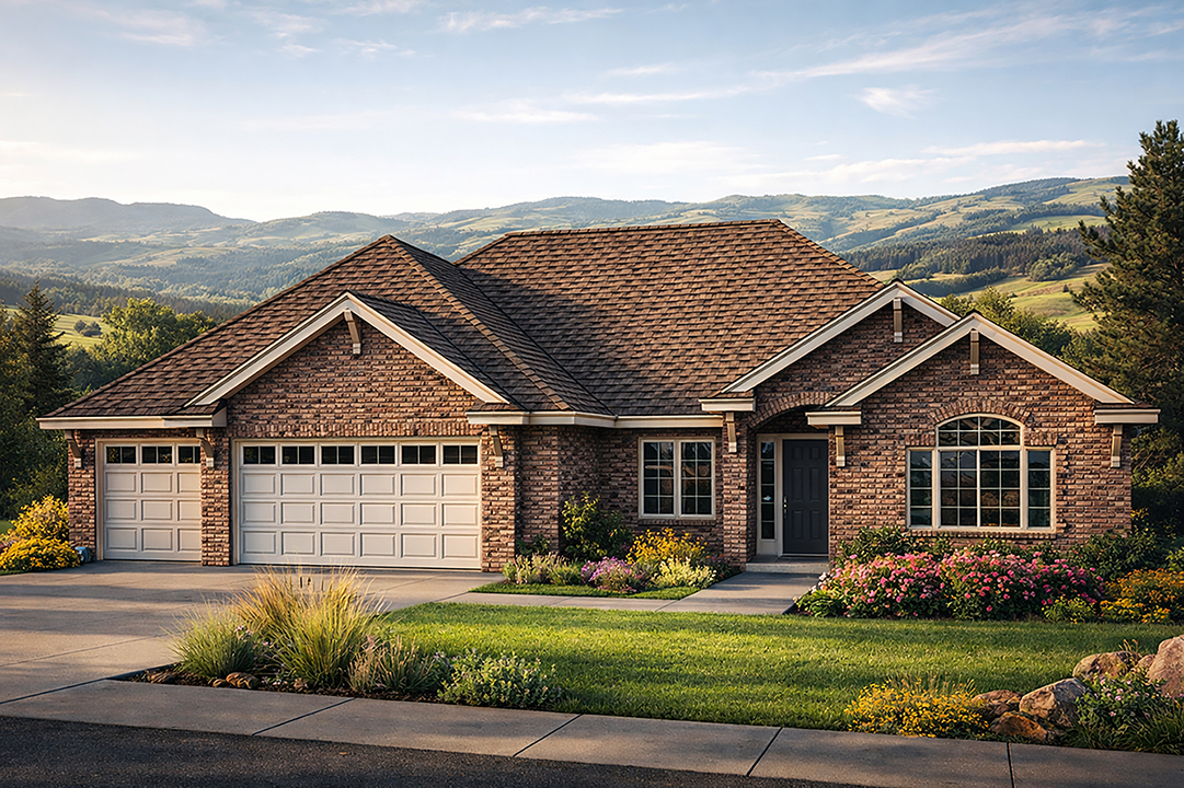 Associated Designs | Open Concept Ranch Home Plan with Sunroom, Den, and Vaulted Living Spaces