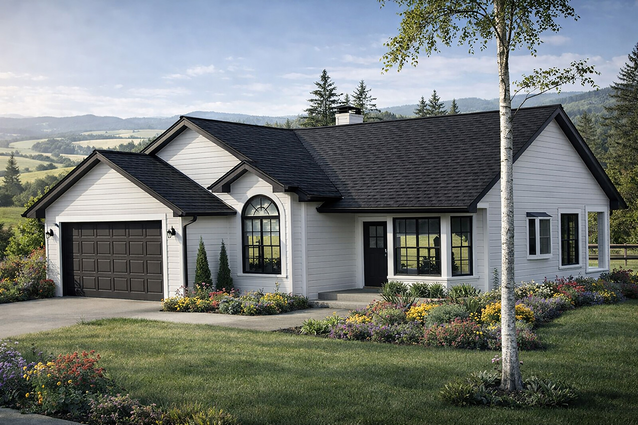 Associated Designs | Danforth Smart Narrow Lot Home Plan with Great Room