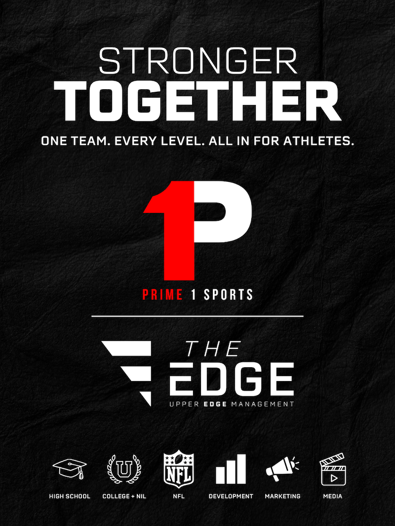 Upper Edge Sports and Prime 1 Sports Announce Strategic Partnership To Build the Premier NIL-to-NFL Pathway