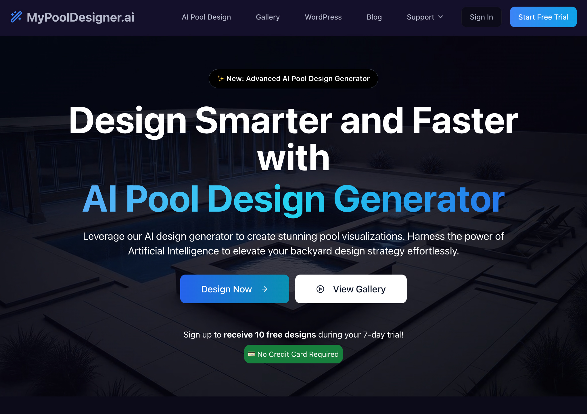 PoolMarketing.com Launches MyPoolDesigner.ai - The First All-in-One AI Pool Design Platform
