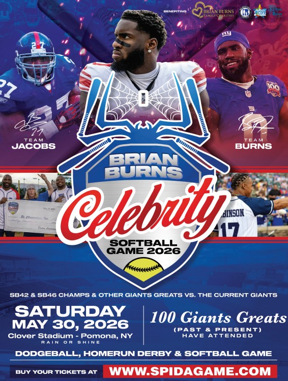 NY Giants Star Linebacker Brian Burns and License Plate Guy Joe Ruback to Host Celebrity Softball Game on Saturday, May 30 at Clover Stadium in Pomona, NY