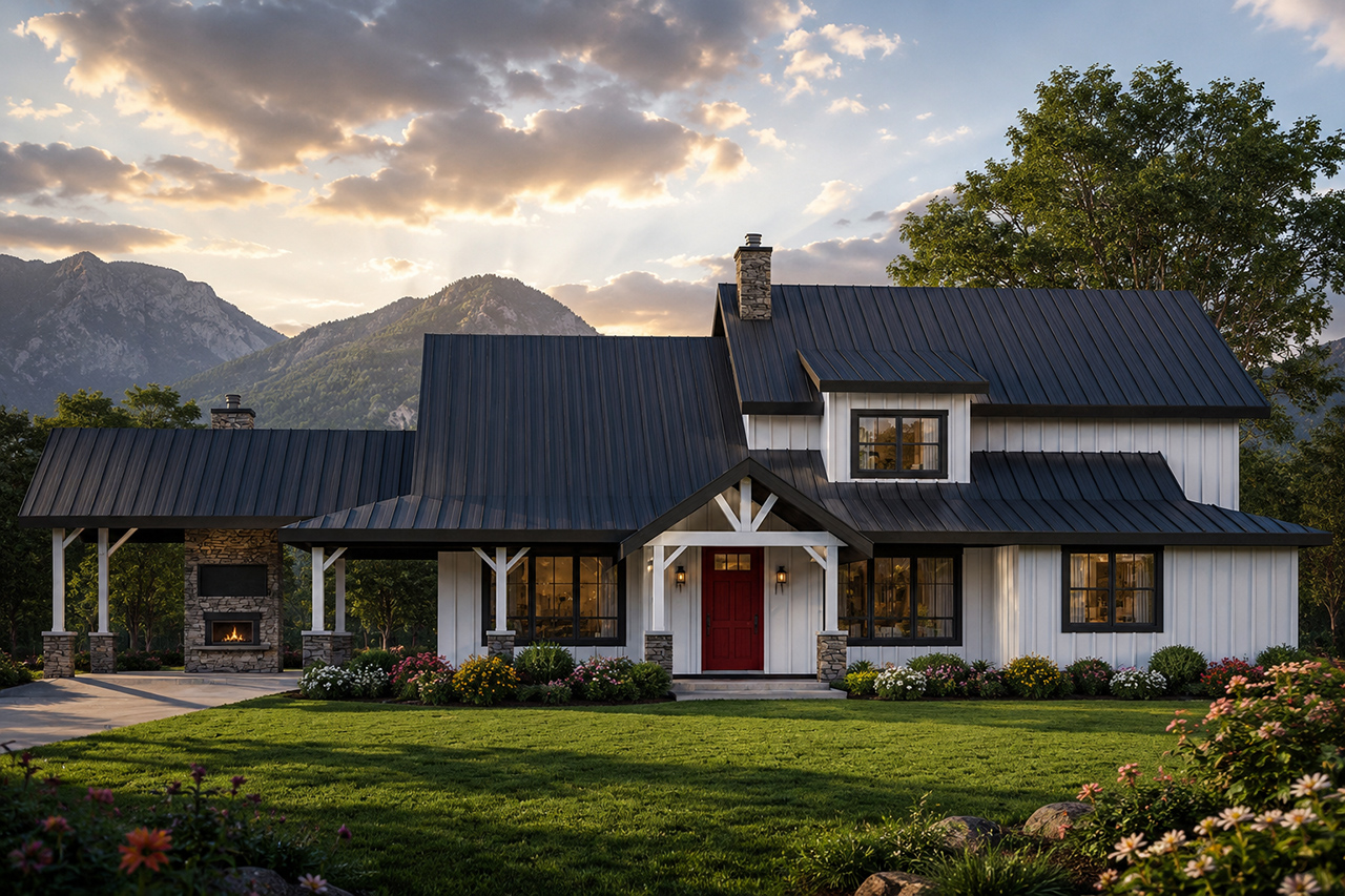 Associated Designs | Wind River House Plan Blends Rustic Charm and Luxury