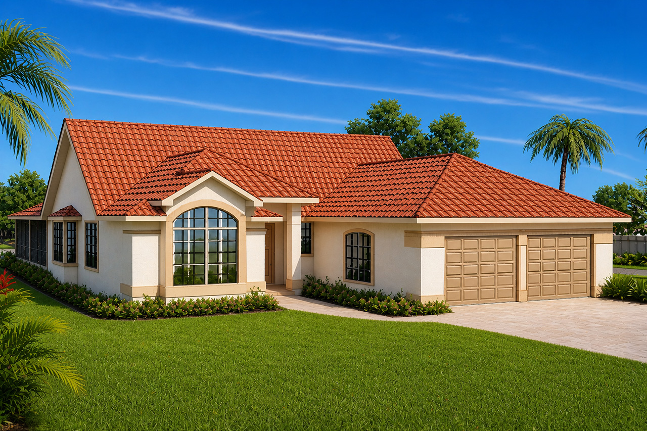 Associated Designs | Mediterranean-Inspired 4 Bedroom Floor Plan Designed for Narrow Lots