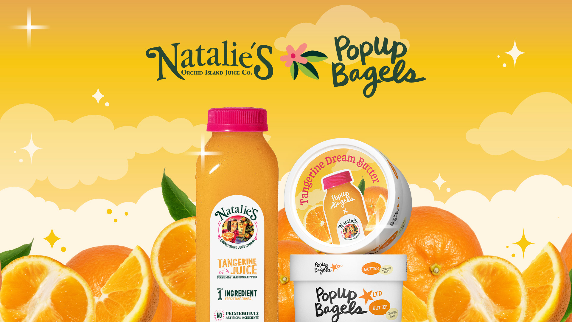 Natalie’s Juices and PopUp Bagels Announce Limited-Edition "Tangerine Dream Butter" Collaboration