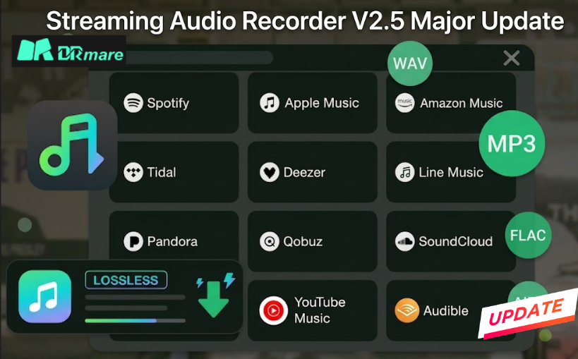 DRmare Announces Major Update to Streaming Audio Recorder V2.5